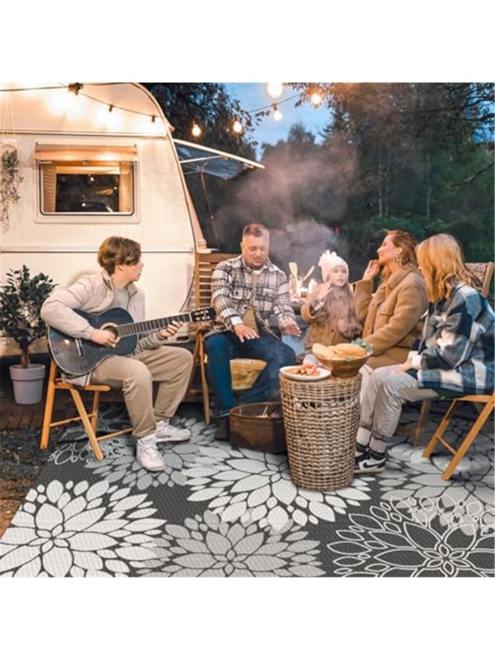 Outdoor Rug Waterproof Outdoor Plastic Straw Rug Reversible Patio Rug Reversible - Picture 3 of 7